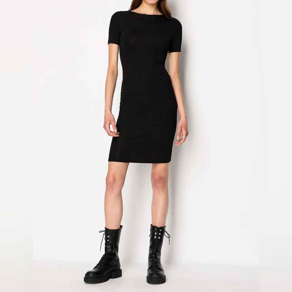 ✔️🎬A/X ARMANI EXCHANGE BLACK MIDI DRESS🎬✔️